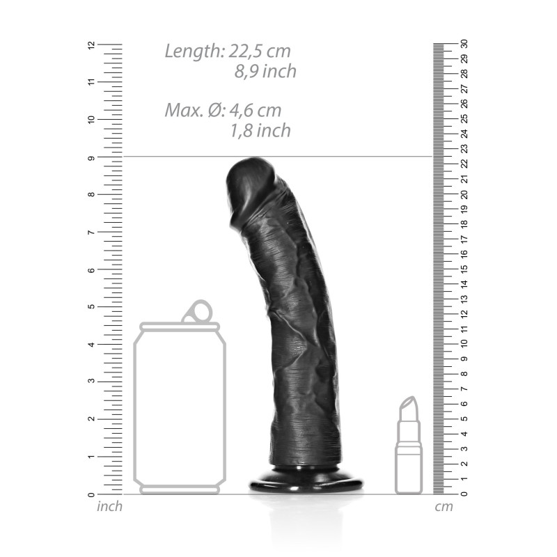 Curved Realistic Dildo with Suction Cup - 8"/ 20,5 cm